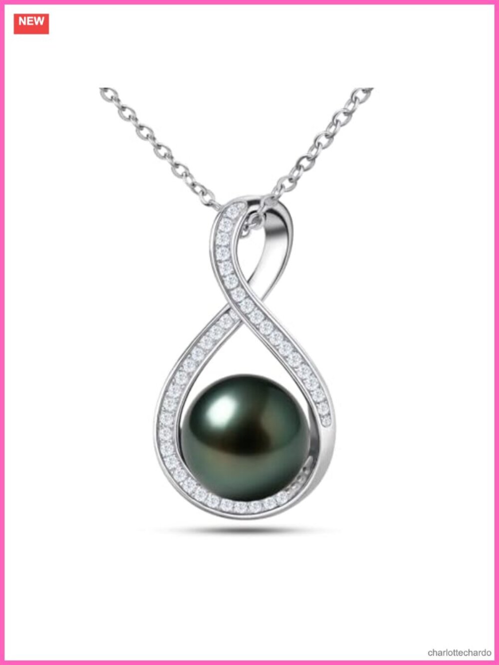 Genuine Tahitian Black Pearl Necklace 9-13mm AAAA Sterling Silver 18k Gold